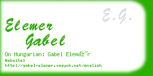 elemer gabel business card